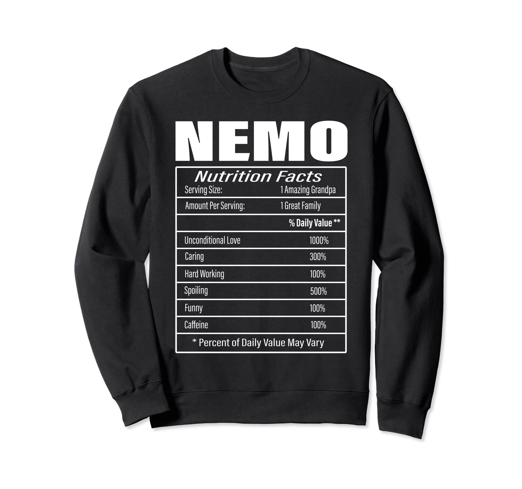 

Факты о питании Nemo Веселый день Дедушка Мужской тренер Отец