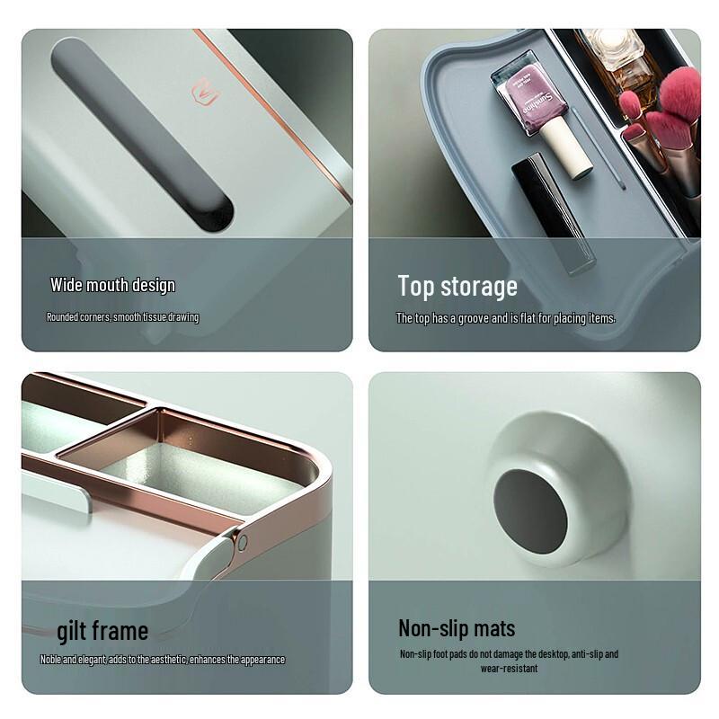 Vilscijon Multi-functional Desktop Storage with Tissue Box
