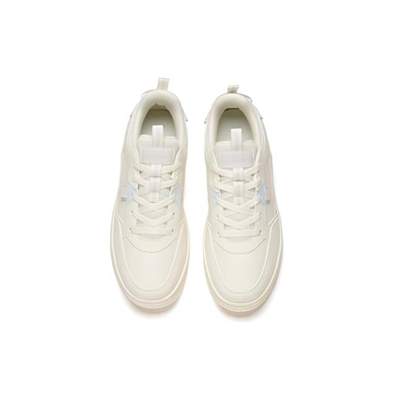 Anta Life Collection Slip Resistant Abrasion Resistant Low top Skateboard Shoes Women's White Purple Sneakers 922358066-22