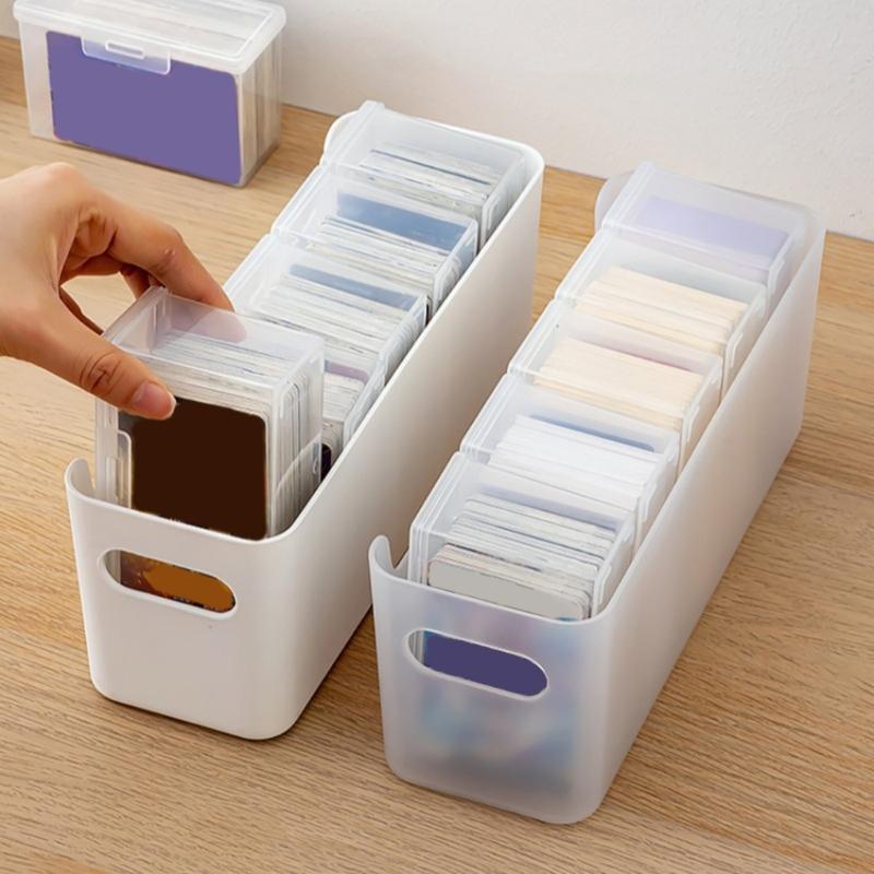 6 Piece Translucent Storage Containers with Detachable Dividers and Secure Snap On Lids Ideal for Collectibles Stationery Organization