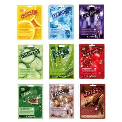 Real Essence Mask Pack 30pcs / 10pcs - 30 Days K-Beauty Routine (Hydrating / Brightening / Firming)