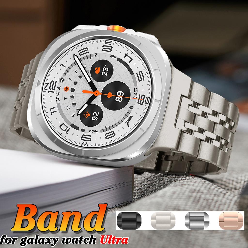Řemínek z nerezové oceli pro Samsung Galaxy Watch Ultra 47 mm Bez mezery Náhrada z pevného kovu