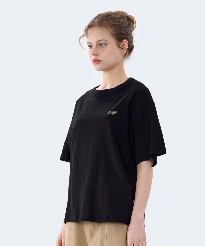 Yosemiti Strawberry Digital Print Short Sleeve T-Shirt Black Yt-3Y25