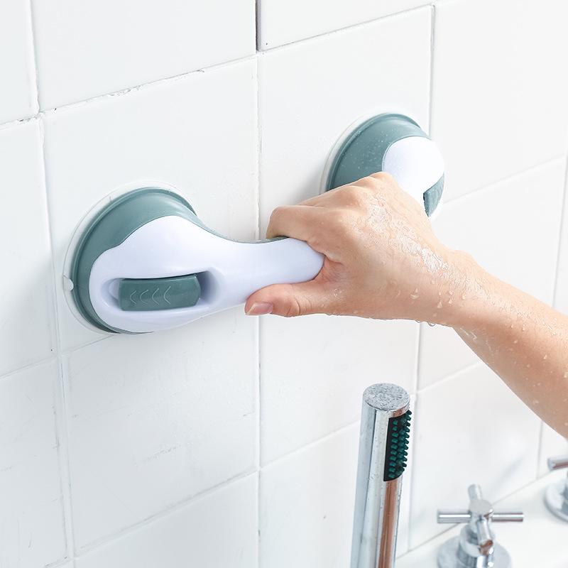 Bathroom Safety Handle with Suction Cups - Punch-Free, Non-Slip Support for Seniors and Children
