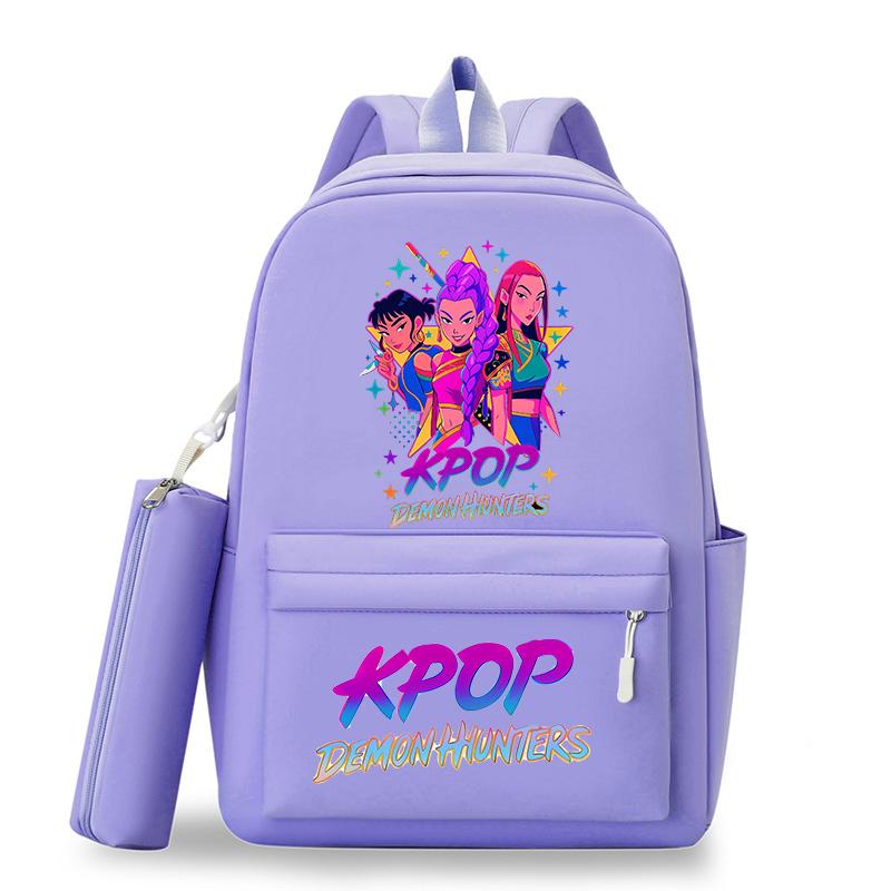 Kpop Demon Hunters Schoolbag Backpack for Student Teenager Rucksack Girl Casual Kawaii School Bag Travel Knapsack Mochila Present
