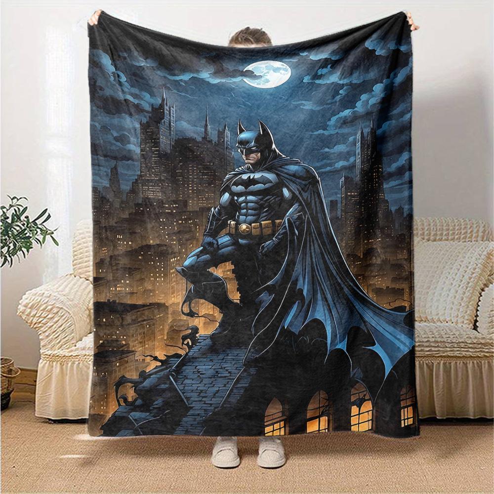 1pc Batman Full Moon Flannel Blanket Soft Warm Throw for Home, Office, Travel, All-Season Cozy Bedding GiftL1060