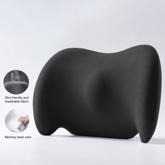 Car Cushion Breathable Memory Foam Lumbar Support Pillow for Driving And Office Chair Ergonomic Waist Protection Back Cushion for Pain Relief And
