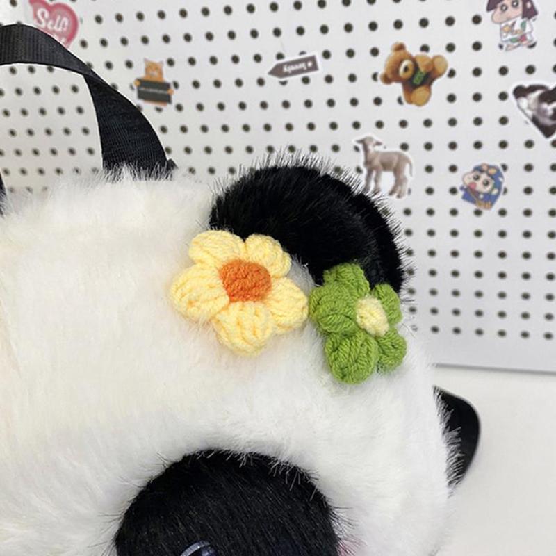 Cartoon Panda Plush Large Capacity Multi Purpose Backpack Student Children Comfort Schoolbag