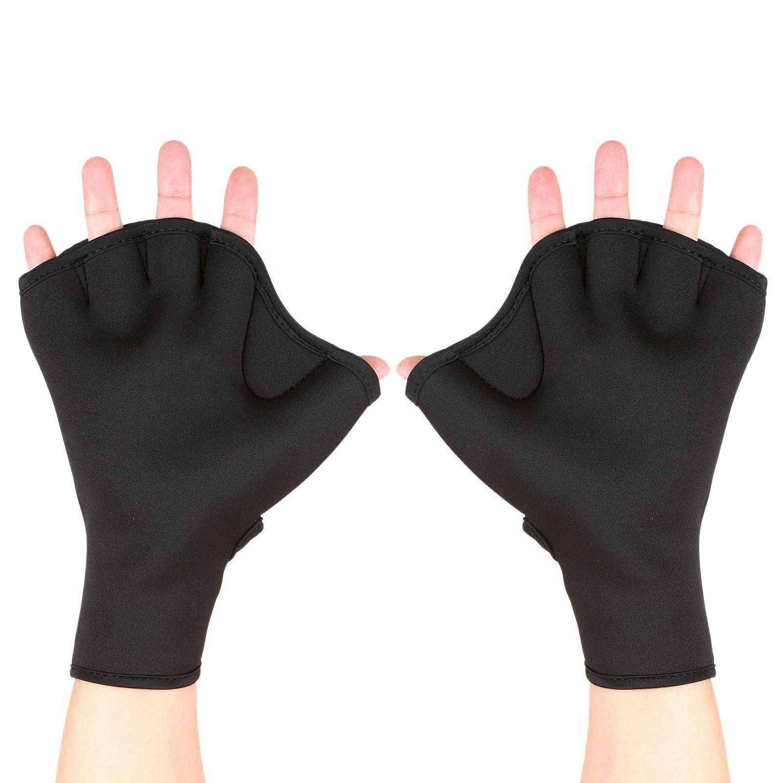 Kaisai Neoprene Swimming Gloves Webbed Fitness Water Resistance Training Gloves With Adjustable Wrist Strap Diving Swim
