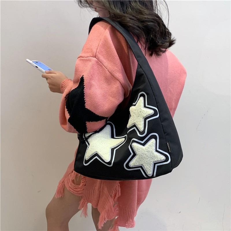 Mode Temperament Stern Pendlertasche neuer Trend Schulter Achseltasche College Student Pendler tragbare Tragetasche