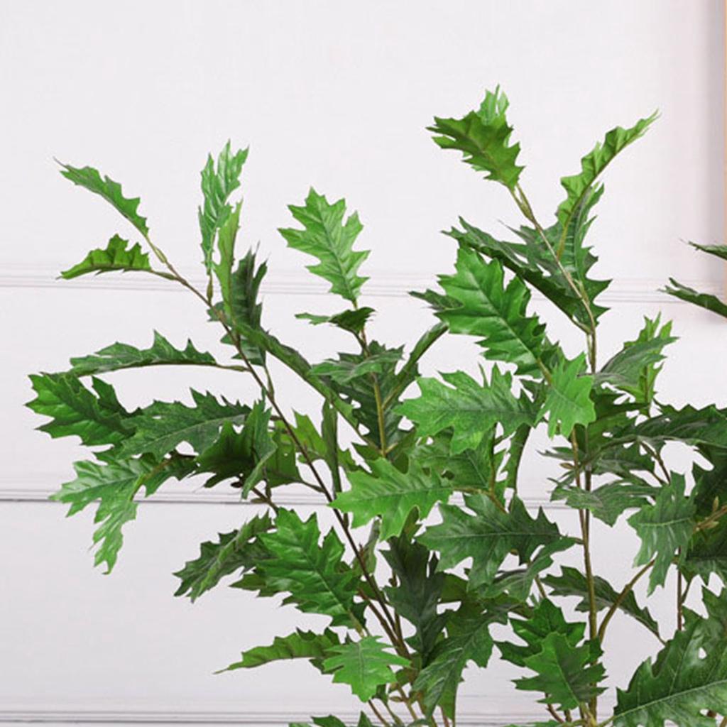 Sztuczne Liście Dębu Liście z Tkaniny Jedwabnej Elastyczna Żelazna Łodyga Dekoracyjne Sztuczne Liście Dębu Dekoracja Domu