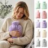 Portable Hot Water Bag Bottle with Plush Cover, 500/1000/2000ML Leak-proof Bag, Washable Cover Cold Compress Pouch for Shoulder, Back, Hand,