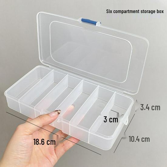 

Портативный бокс для хранения косметики с 5 отделениями для шпилек и U-образных заколок