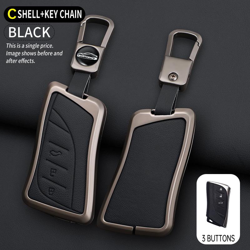 Car Metal Leather Key Case Holder Cover Chain For Lexus NX ES UX US RC LX IS 250h RX 350h LS 450h 260h 300h UX200 LM350H LM500H