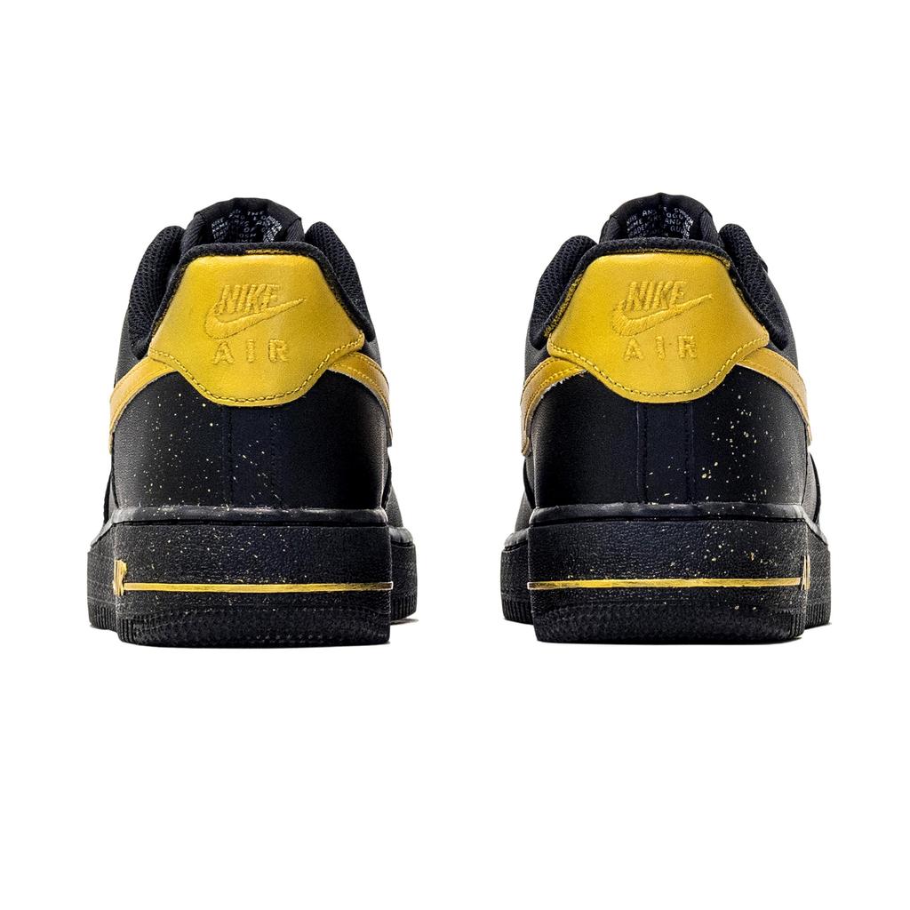 Nike Air Force 1 Golden Mist Black Warrior, Tengfei Manufacturing Skateboard Shoes Unisex Black Gold CW2288-001(Team1347-)
