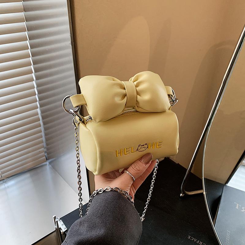 Mini small bag women's 2025 new Mori girl fashion bow foreign style versatile chain messenger small square bag