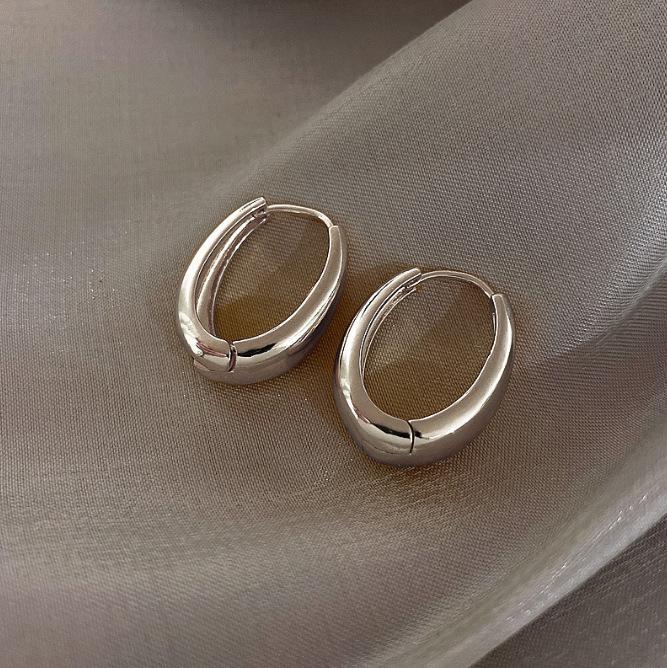 

Copper Metal Hoop Earrings for Women Simple Design Exquisite Young Girl Gift Wedding Accessories Beautiful Jewelry