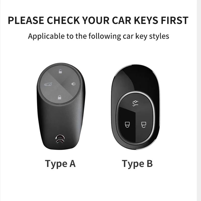 Car Remote Key Case Cover Shell Fob for Wei Lai NIO ET5 ET7 ES7 EC7 ES6 ES8 2018-2025 PU Keychain Car Styling Accessories