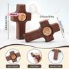 M-1/3pcs Wooden Cross Finger Stress Relax Gifts Christians Fidget Cross My Heart Pocket Prayer Cross Spiritual Symbol Home Decor
