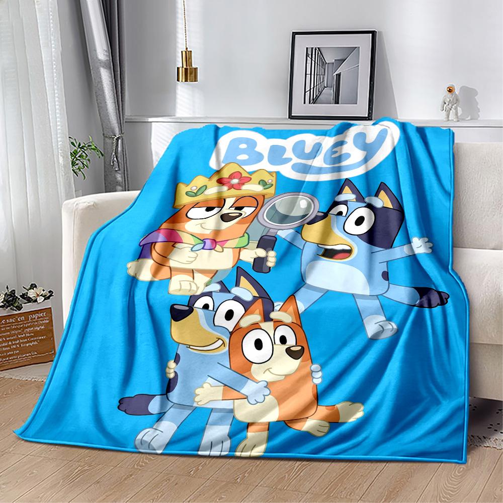 Bluey's Adventure Forest Blanket Comfortable Suitable for Bedding Sofa Livingroom for All Occasions Playful Design