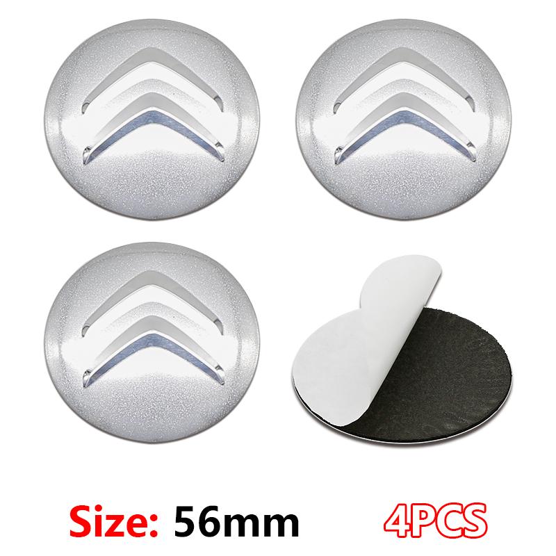 4Pcs 56/60MM Car Wheel Center Hub Caps Stickers Cover For Citroen C1 C2 C3 VTS C4 Saxo C4L C5 C6 C8 Xsara Picasso Berlingo DS