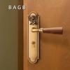 French Vintage Style Indoor Door Lock with Zinc Alloy Handle and Magnetic Silent Mechanism