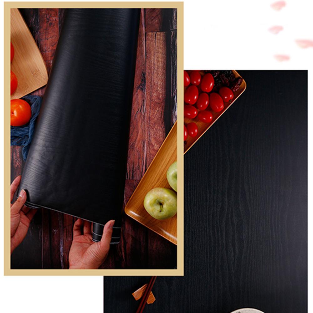 Thickened Wood Grain Self Adhesive Wallpaper Waterproof Wardrobe Tabletop Furniture Refurbished Adhesive Wallpapers 3D