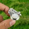 Womens day Deal Sterling Silver Natural Rainbow Moonstone Solitaire Ring Jewelry