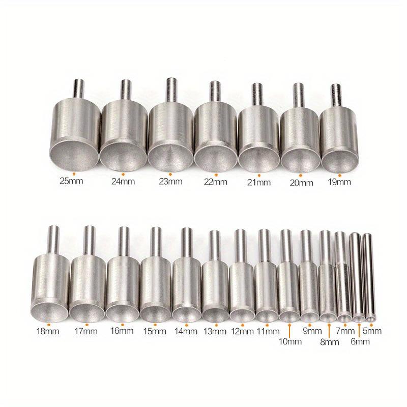 1pcs 3mm-25mm Mounted Points Concave Diamond Bead Grinding Head Ball-shaped Polishing Amber Jade Stone