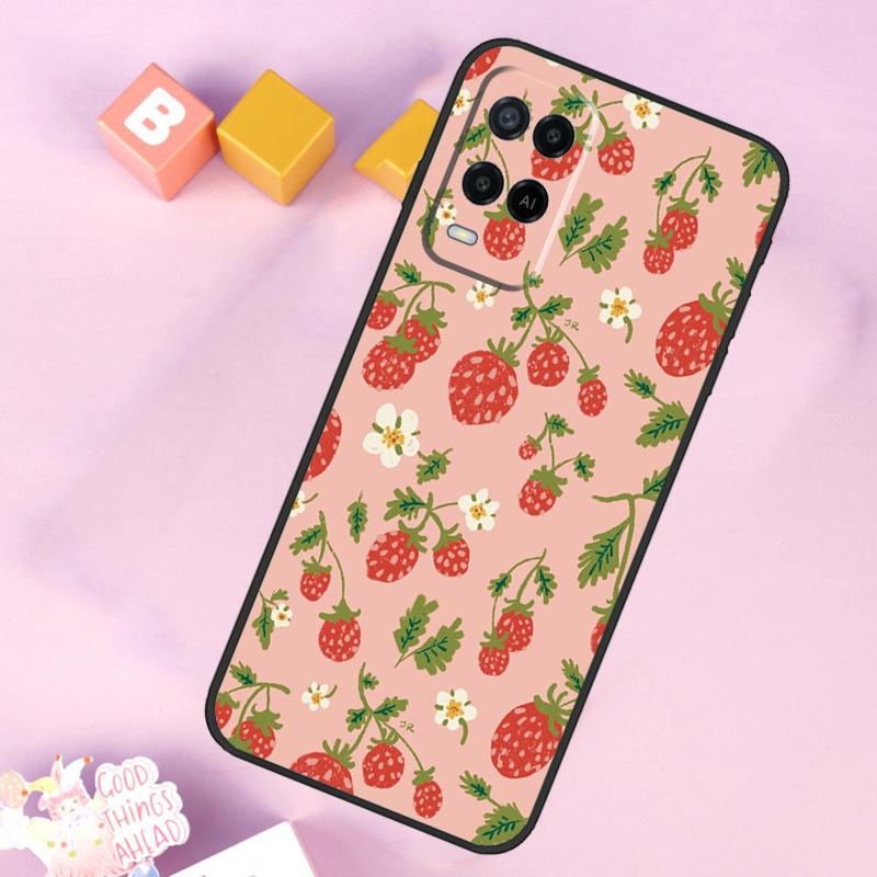 Strawberry Case For Oppo A98 A78 A18 A38 A58 A74 A94 A54 A15 A17 A57 A6 A5 Pro A16 A76 A96 A40 A60 A80