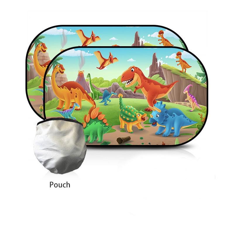 Car Side Window Cartoon Sun Shade - Heat Insulation & Light Blocking PVC Film