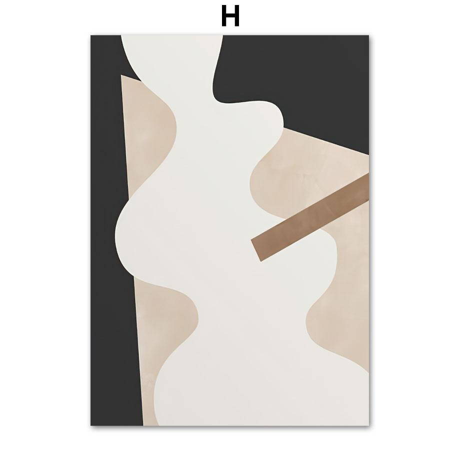 Abstract Lines Girl Vase Leaves Flowers Wall Art Canvas Painting Posters And Prints Hotel Cafe Pictures For Living Room Decor