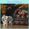 Statue Resin Elephant With Wood Finish For Office Decor And Gifts