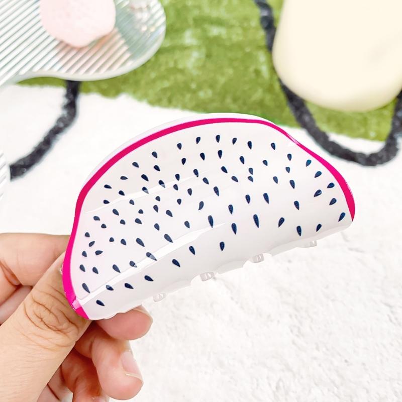 Cute Fruit Shaped Hair Claw Acrylic Hairpin Multifunctional Hair Clip Hairpieces Creative Children's Hair Decoration