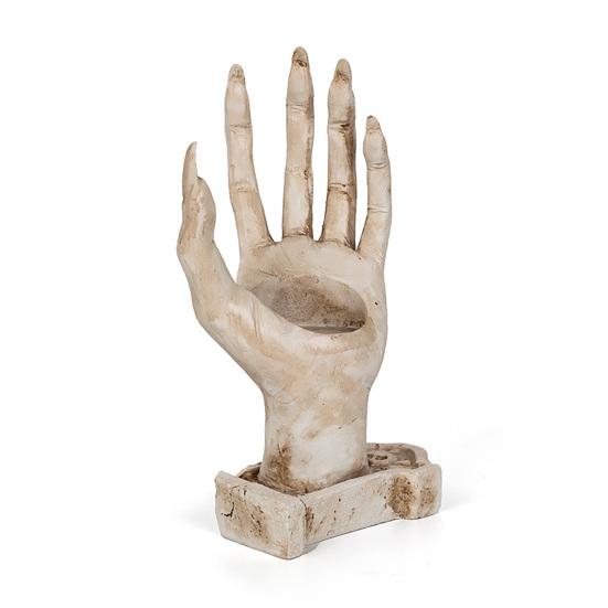 Collectible Eye-catching Candle Holder Resin White 1 Pc