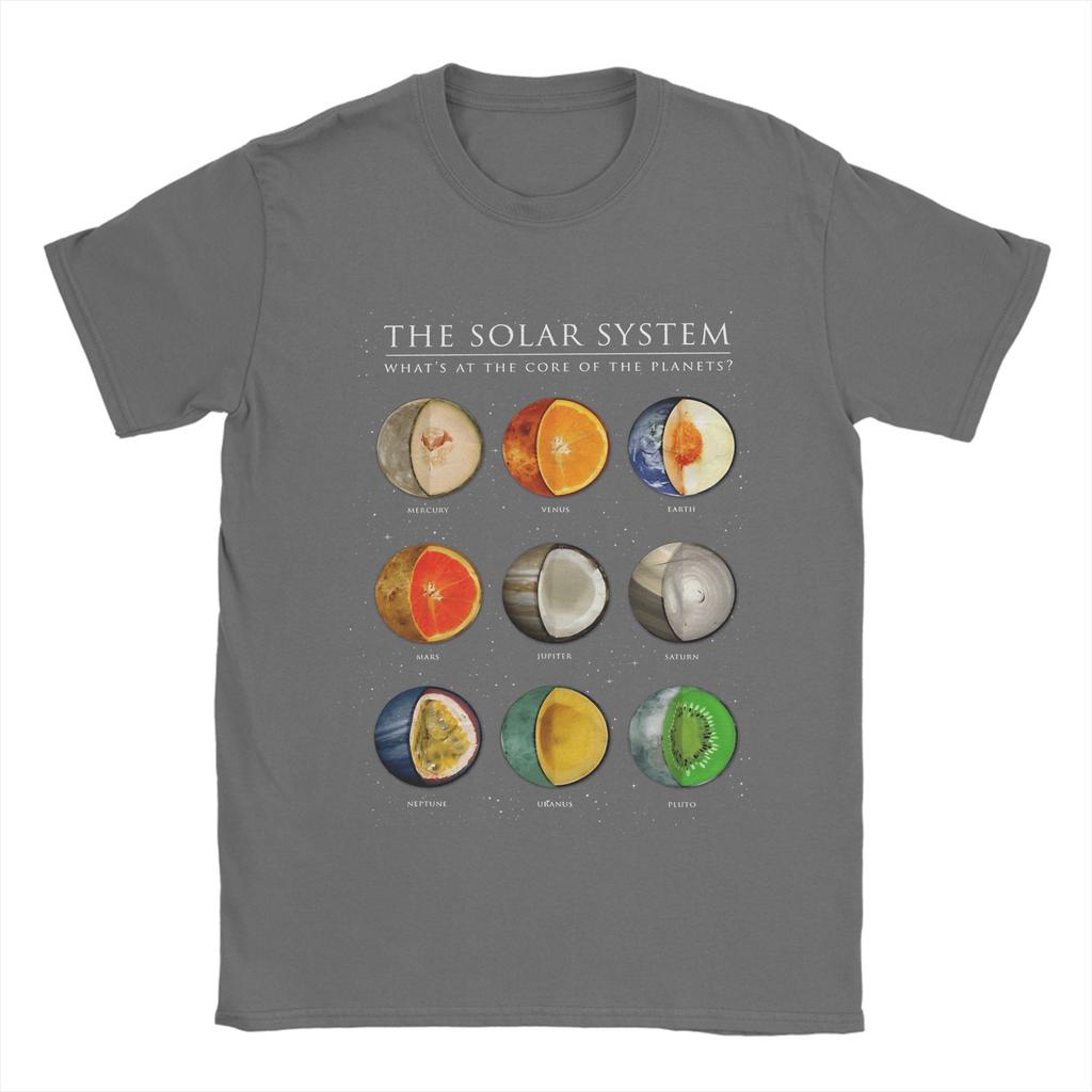 The Solar System T Shirt Summer  Leisure TShirts Man Cotton Crew Neck Oversized Tees ShortSleeved Y2K Funny Tops