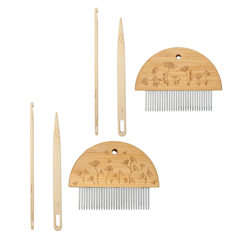 Tapestry Weaving Comb Beater Wood Tapestry Comb Fine Teeth Hand Looms Stick DIY Tapestry Weaving Tapestry Weaving Forks