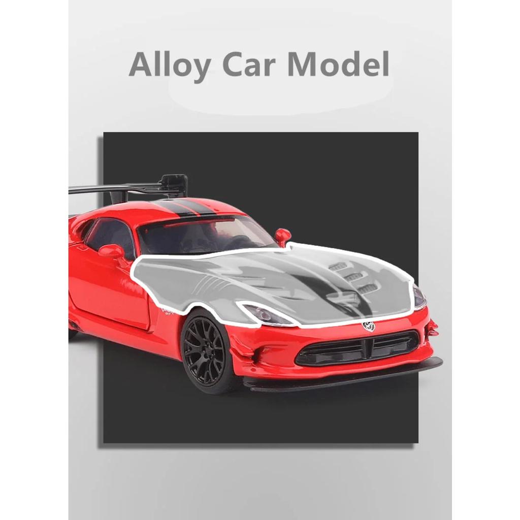 1/32 Dodge Viper ACR SRT Alloy Sports Car Model Diecasts Metal Toy Vehicles Car Model Simulation Sound and Light Childrens Gifts