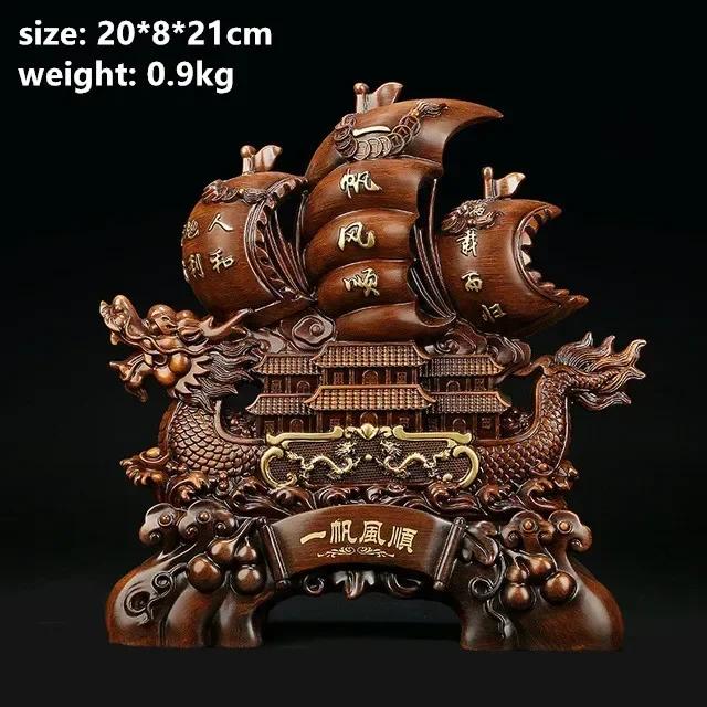 Dragon Boat Smooth Sailboat Decoration Housewarming Opening Office Living Room Miniatures