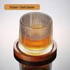 Rotating Whiskey Glass: Gyro Decompression Hammered Design
