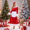 Christmas Santa Costume Dress For Adults With Polyester Fabric For Holiday Parties