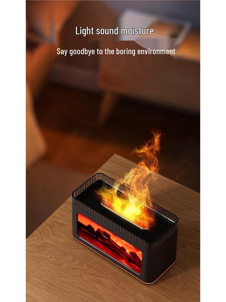 3D Fireplace Aromatherapy Machine: Colorful Flame Essential Oil Diffuser for Home