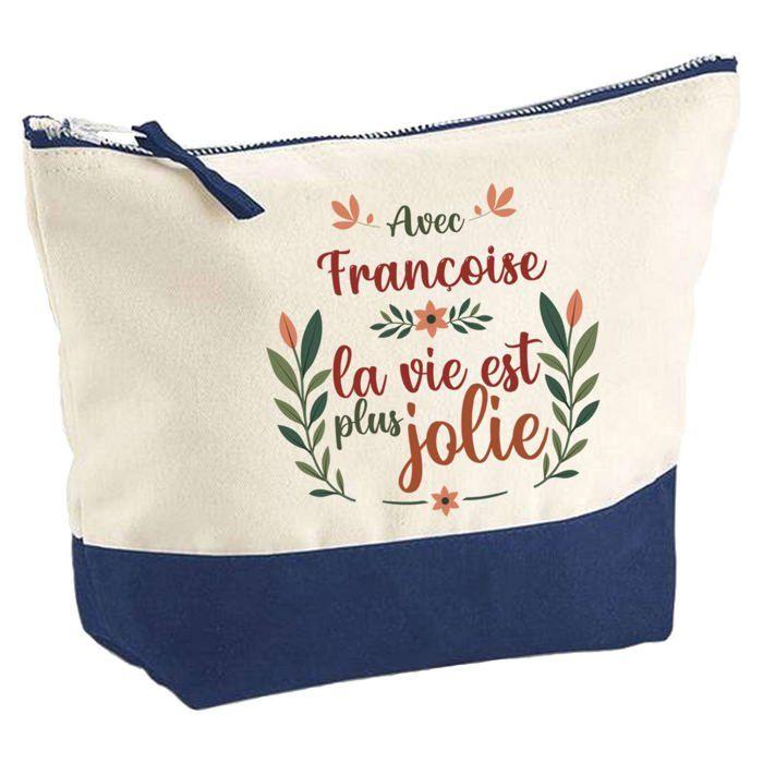 Trousse de maquillage - PLANETEE - Françoise la vie est plus jolie - Grand format - Coton - Impression HD, fabriquée en France