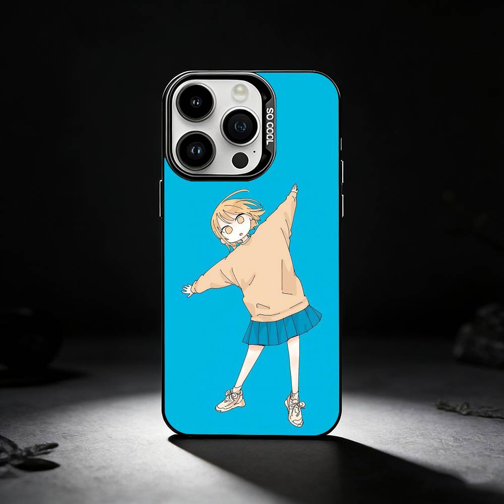 Blue Box Anime Cute Phone Case For iPhone 17,16,15,14,13,12,11 Plus,Pro Max,XS,Colored silver phone case