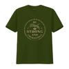 Be Strong and Courageous T Shirt Faith Joshua 1 9 Christian Trendy Bible Verse Religious Quotes Vintage Washed Stretched