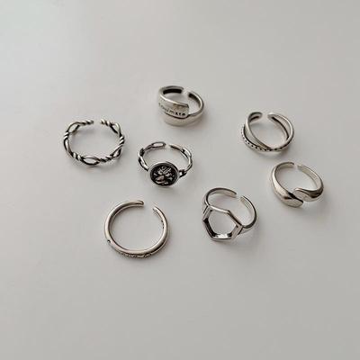 Bague de petit doigt Lan Zhi en argent sterling 925 inaltérable - Bijou simple et tendance pour un style unique
