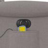 Electric Massage Recliner with Rising Function Taupe Fabric