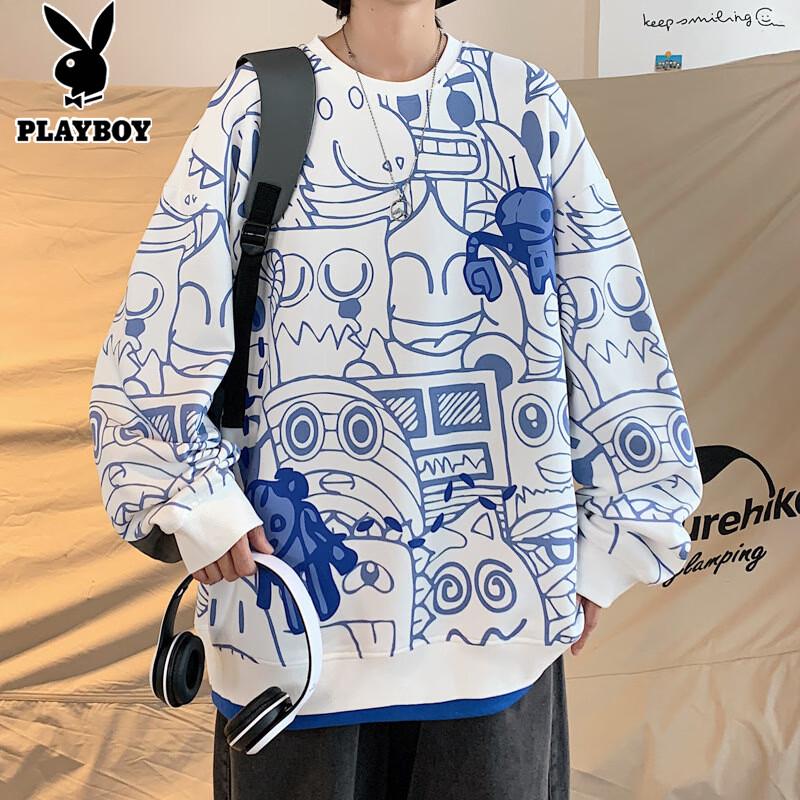 PLAYBOY Youth Boys' Round Neck Long Sleeve Sweatshirt