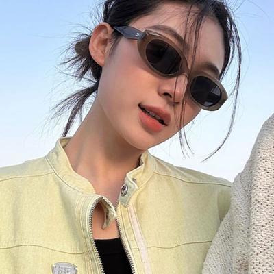 LOOKING4U NeoRetro 58049 Ugly Sunglasses C3 Khaki Gray