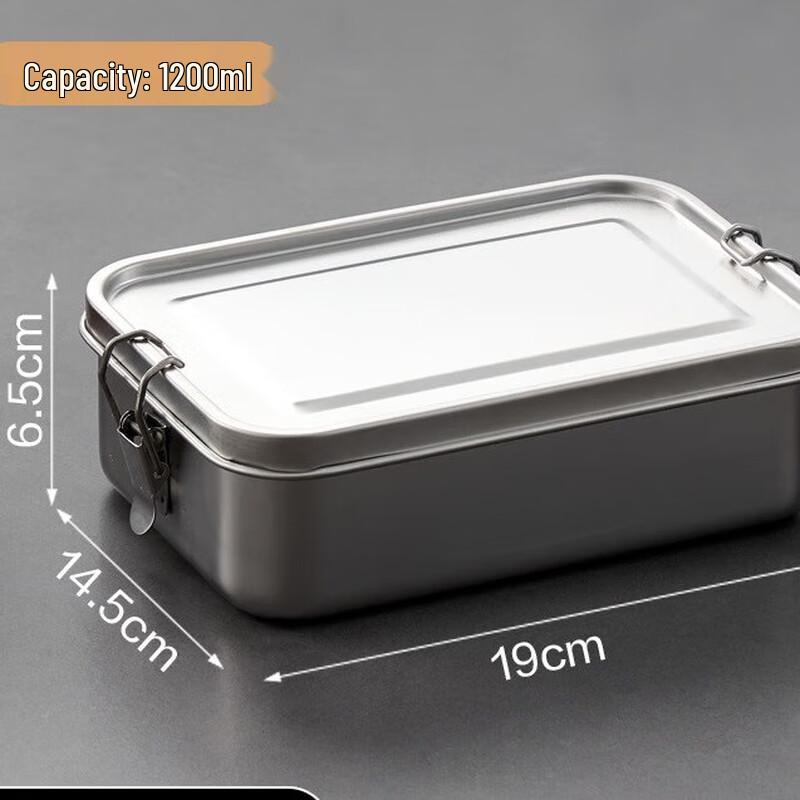ZISIZ Square Stainless Steel Lunch Box